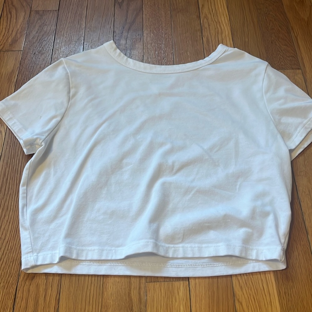 white crop top